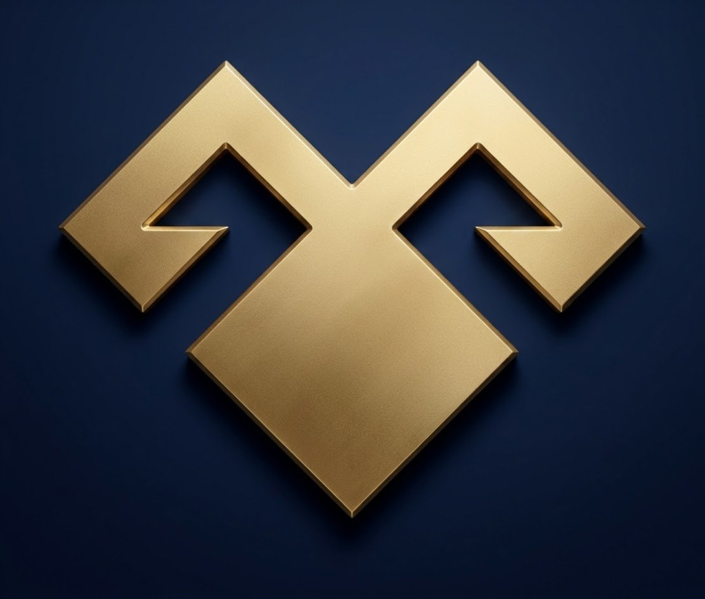 3D Goud Embleem (Navy)
